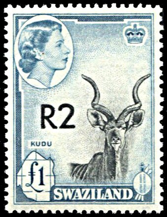 Swaziland 79a, MNH, Decimal Surcharge (type I)