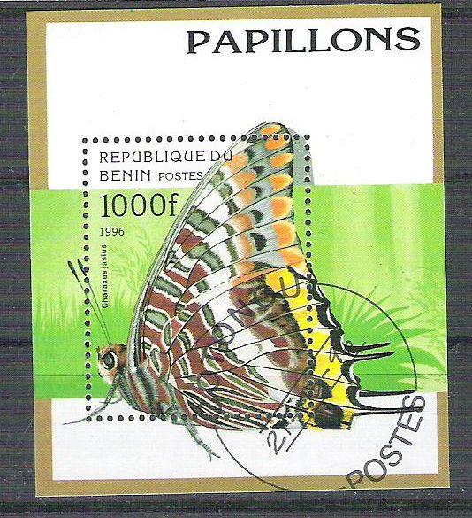 Benin 1996 Butterflies, perf. sheet, used  AB.089