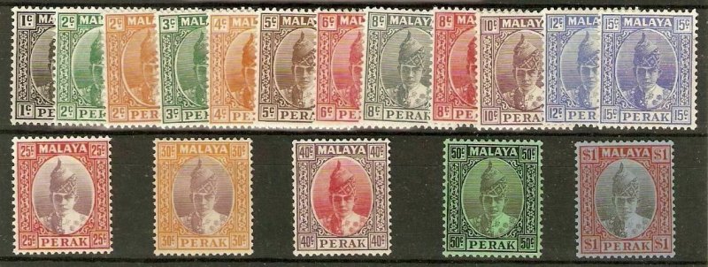 MALAYA PERAK SG103/19 1938-41 SET TO $1 MTD MINT 