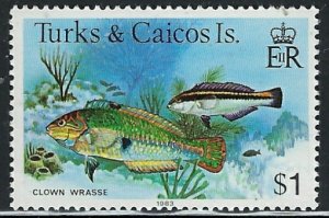 Turks and Caicos 372b MNH 1983 Fish (fe6996)