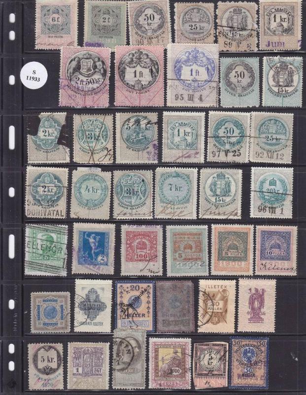 Hungary Revenue Lot, Used (S11933)