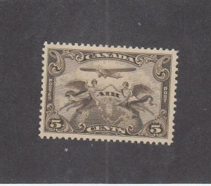 CANADA (MK6104) # C1  VF-MH  5cts 1928 2 WINGED FIGURES W GLOBE /BRN-OLI CV $100