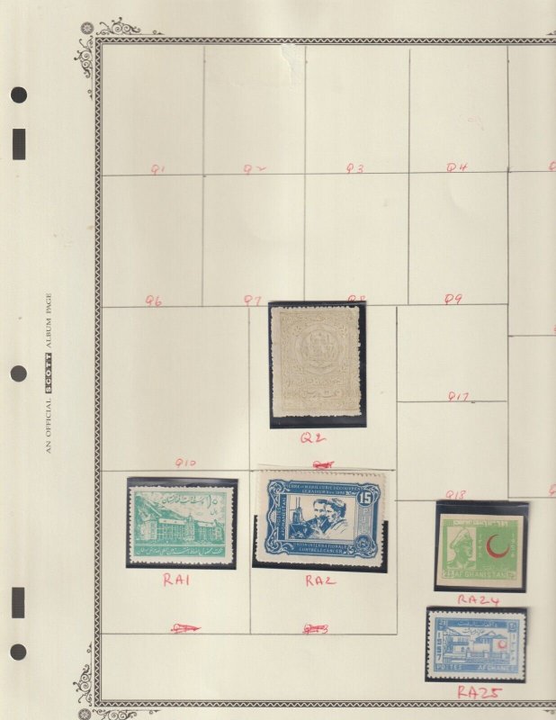 Afghanistan Collection Back of the Book 6 pages 1956-1964 46 Stamps Used, Unused