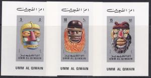 Umm Al Qiwain M # 653A-660A, Ceremonial Masks, Mini Sheets