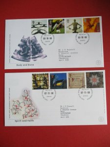 2000 First Day Covers Complete Philatelic Bureau Edinburgh 1 London Used Typed