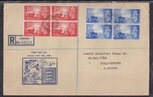 Great Britain Scott 269-70 Blk 4 FDC- Liberation of the Channel Islands