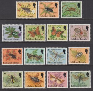 Falkland Islands 387-401 Insects MNH VF