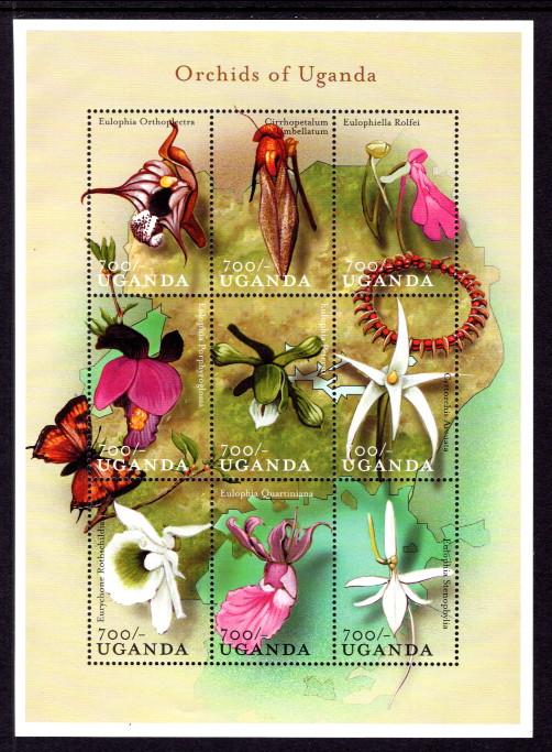 Uganda 1640 Orchids Souvenir Sheet MNH VF