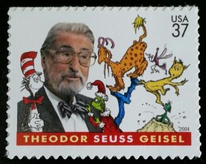 2004 37c Dr. Theodor Seuss Geisel, Children's Books Scott 3835 Mint F/VF NH