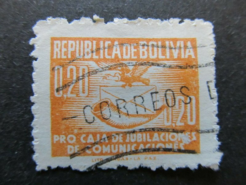 A4P31F96 Bolivia Postal Tax Stamp 1951-52 20c used