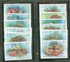 St. Kitts #O29-40  Single (Complete Set)