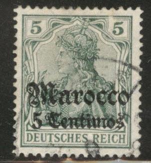 German office in Morocco Scott 34 used wmk 125 opt Germania