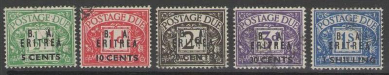 B.O.I.C.-ERITREA SGED6/10 1950 POSTAGE DUE SET FINE USED