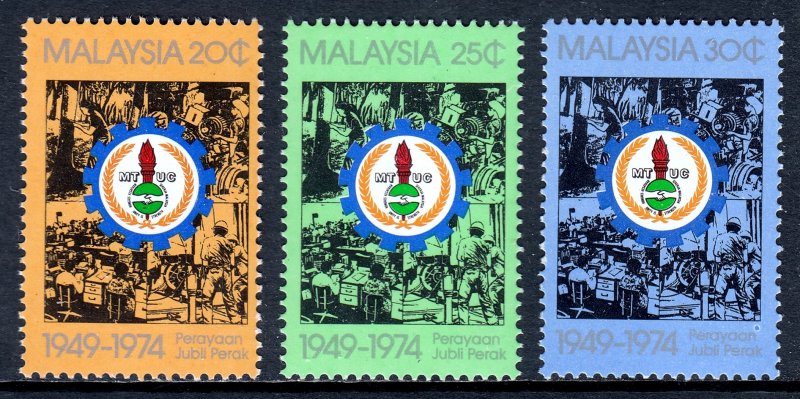 Malaysia - Scott #128-130 - MNH - SCV $1.30