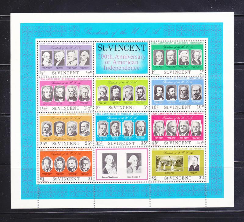 St Vincent 444a Set MNH Presidents (B)