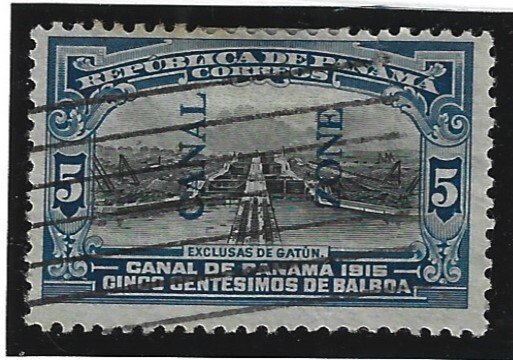 Canal Zone Scott #44 Used 5c Overprint 2019 CV $5.75