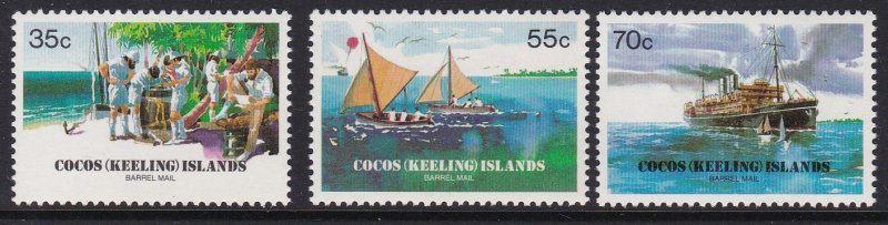 111-13 Cocos Islands 1984 Barrel Mail MNH