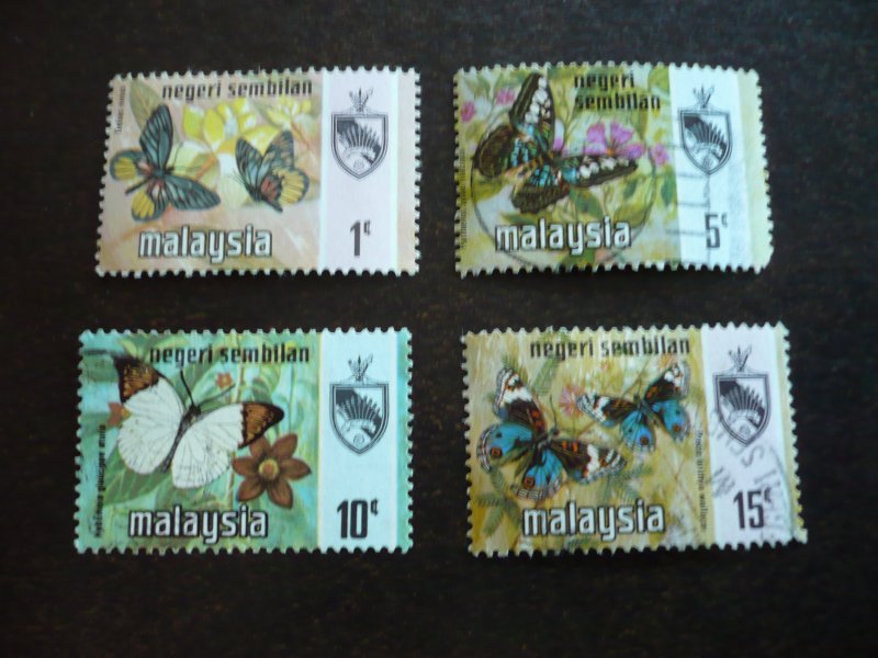 Stamps- Negri Sembilan-Scott#85,87,89,90-Used & Mint Hinged Part Set of 4 Stamps