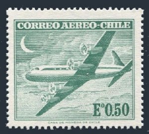 Chile C240 pair, MNH. Michel 595. Air Post 1963, Douglas DC-6.