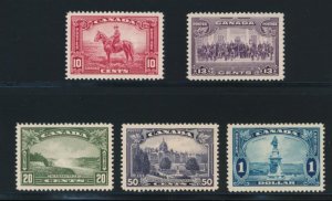 CANADA 223-227 MINT VF NH HIGH VALUES OF SET