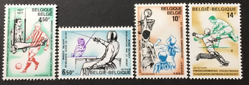 Belgium 1977 #994-7  MNH, CV $2.75
