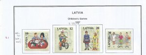 LATVIA - 1997 - Childrens Games - Perf 4v Set - Mint Lightly Hinged