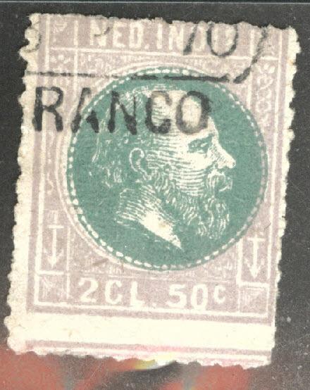 Netherlands Indies Scott 16 used 1870  Faded w Franco cancel