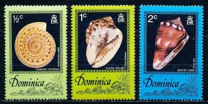 Dominica #513-515 Short Set of 3 MNH