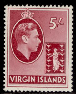 BRITISH VIRGIN ISLANDS GVI SG119a, 5s carmine, M MINT. Cat £20.