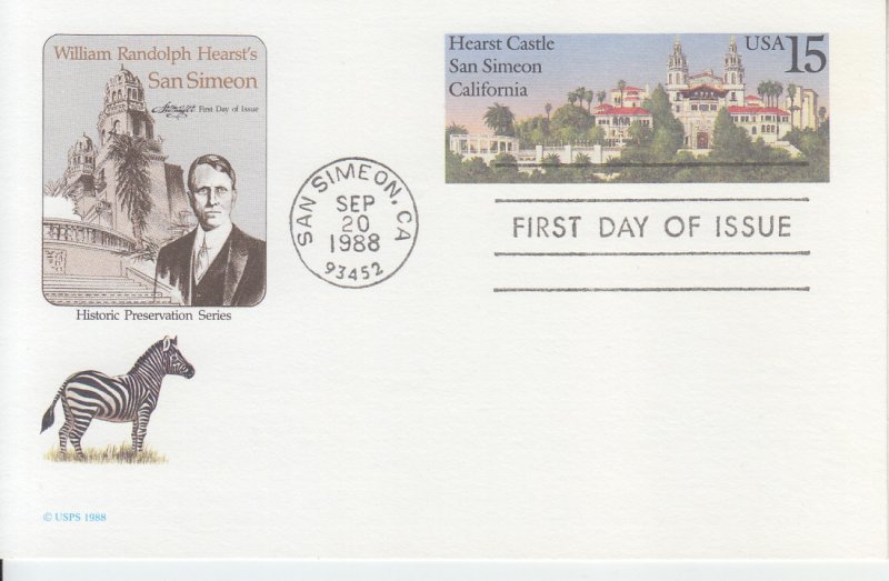 1998 USA Hearst Castle (Scott UX125) Artmaster FDC