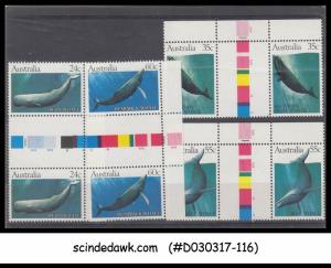 AUSTRALIA - 1982 WHALES / Marine Life / FISH - 4V PAIR - MINT NH