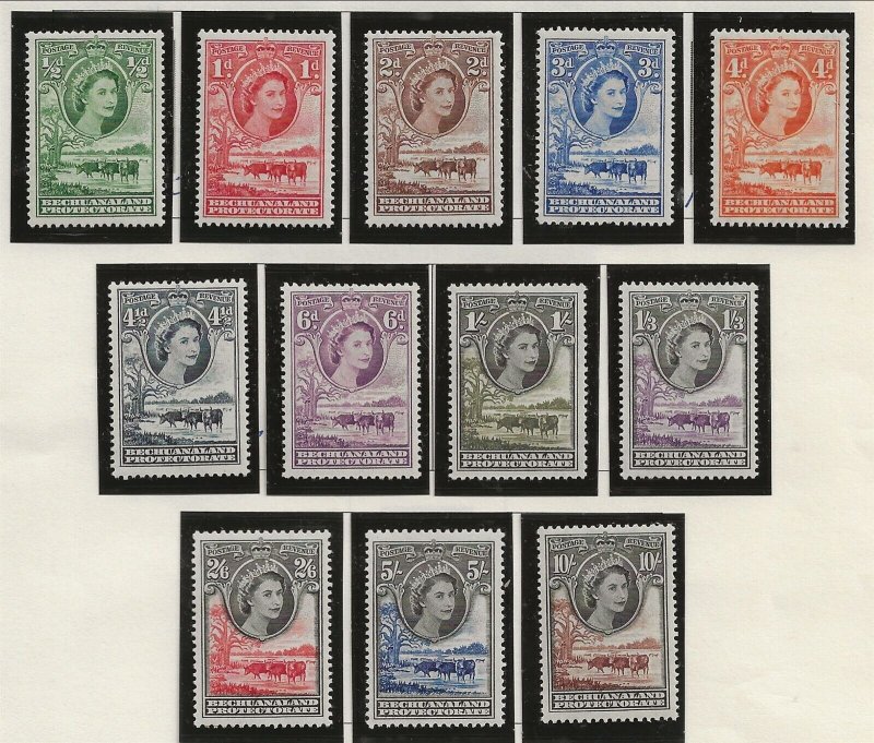 BECHUANALAND Sc 154-65 NH issue of 1955 - ANIMALS