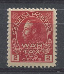 Canada #MR2 Carmine Vermilion 1911-27 Admiral War Tax Stamp VF-75 OG