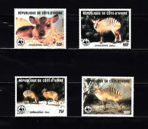 Ivory Coast - 1985 - SC 764-767 - NH - Complete Set - World Wildlife Fund