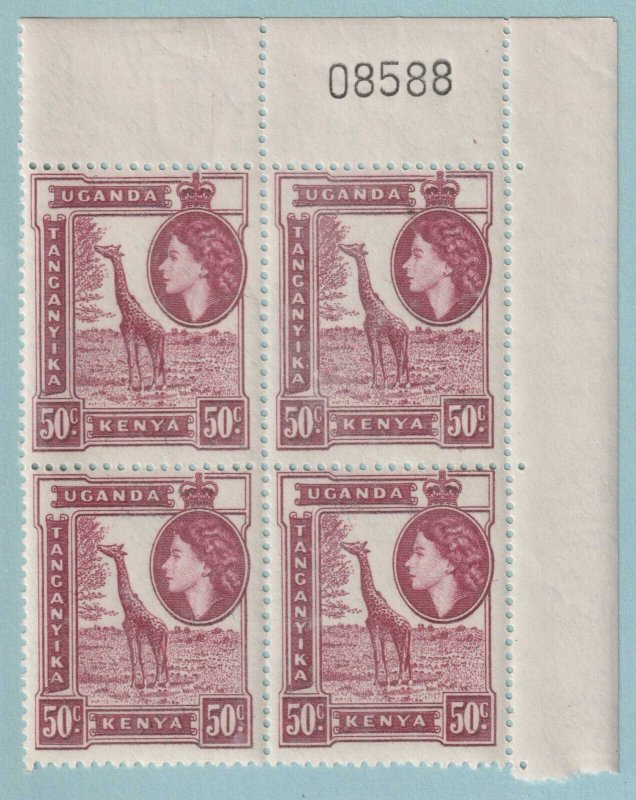 KENYA UGANDA TANGANYIKA 110  MINT NEVER HINGED OG ** MARGIN BLOCK OF FOUR - S096