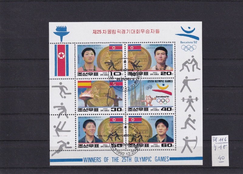 SA10 Korea 1992 Winners of the 25th Olympic Games used minisheet