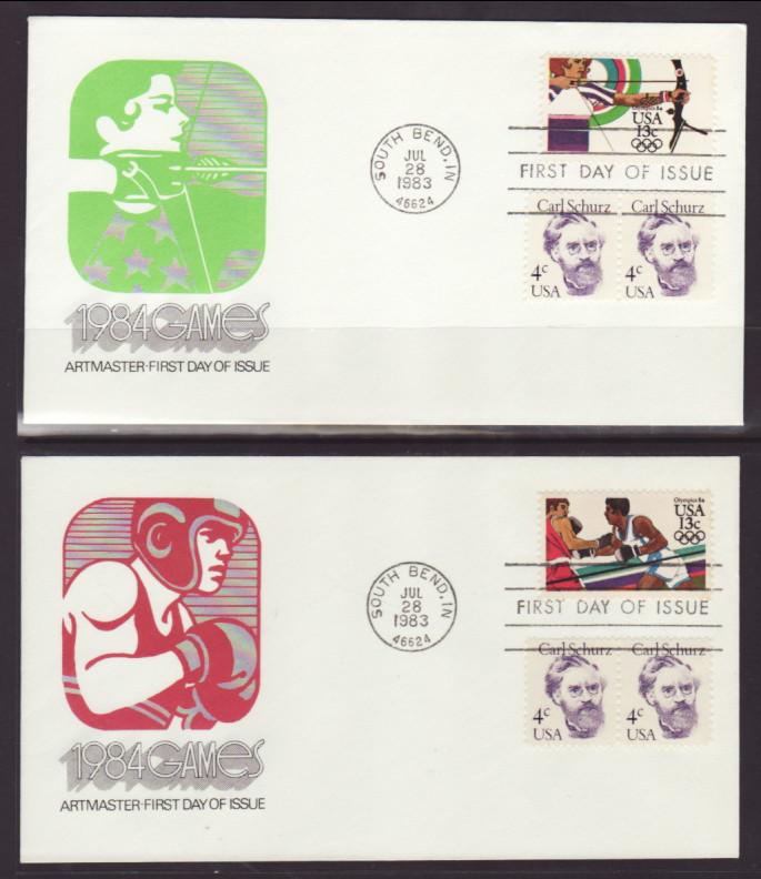 US 2048-2051 Olympics 1983 Fleetwood S/4 U/A FDC