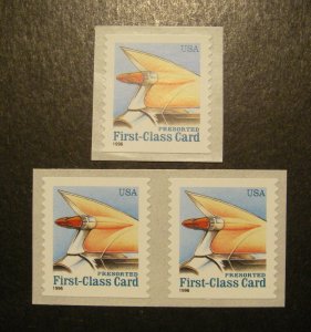 Scott 2910, 15 cent Tail Fin, Pair & Single, MNH Coil Beauty