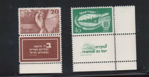 Israel #33 - #34 Very Fine Never Hinged Tab Set