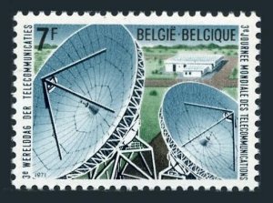 Belgium 805 two stamps, MNH. Mi 1635. 3rd World Telecommunications Day, 1971.