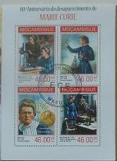 MOZAMBIQUE SHEET USED MARIE CURIE NOBEL PRIZE