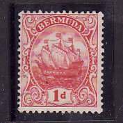 Bermuda-Sc#42- id6-unused no gum 1d caravel-Ships-1910-24-