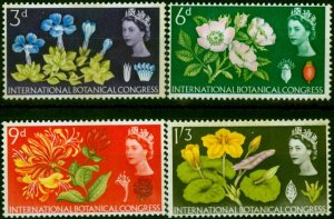 GB 1964 Botanical Phosphor Set of 4 SG655p-658p V.F MNH