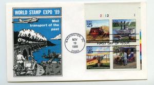 2434-37 Classic mail transportation GAMM, plate block, FDC