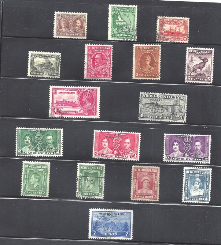 Canada ALL DIFFERENT NEWFOUNDLAND SELECTION MOSTLY VF (BS12252)