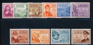 NORWAY 279-289 MINT F-VF NEVER HINGED (NH) (needs 30c)