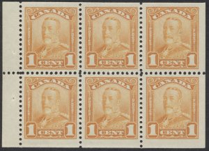 Canada #149a 150a 153a Set of 3 George V Scroll Booklet Panes Mint OG VF LH