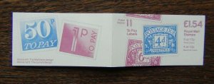 Great Britian £1.54 Postal History Booklet with Phosphor reversed MNH SCARCE 
