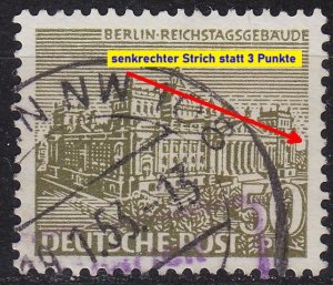 GERMANY BERLIN [1949] MiNr 0053 IV ( O/used ) [01] Architektur Plattenfehler