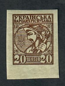 Ukraine #2  Mint Hinged imperf single